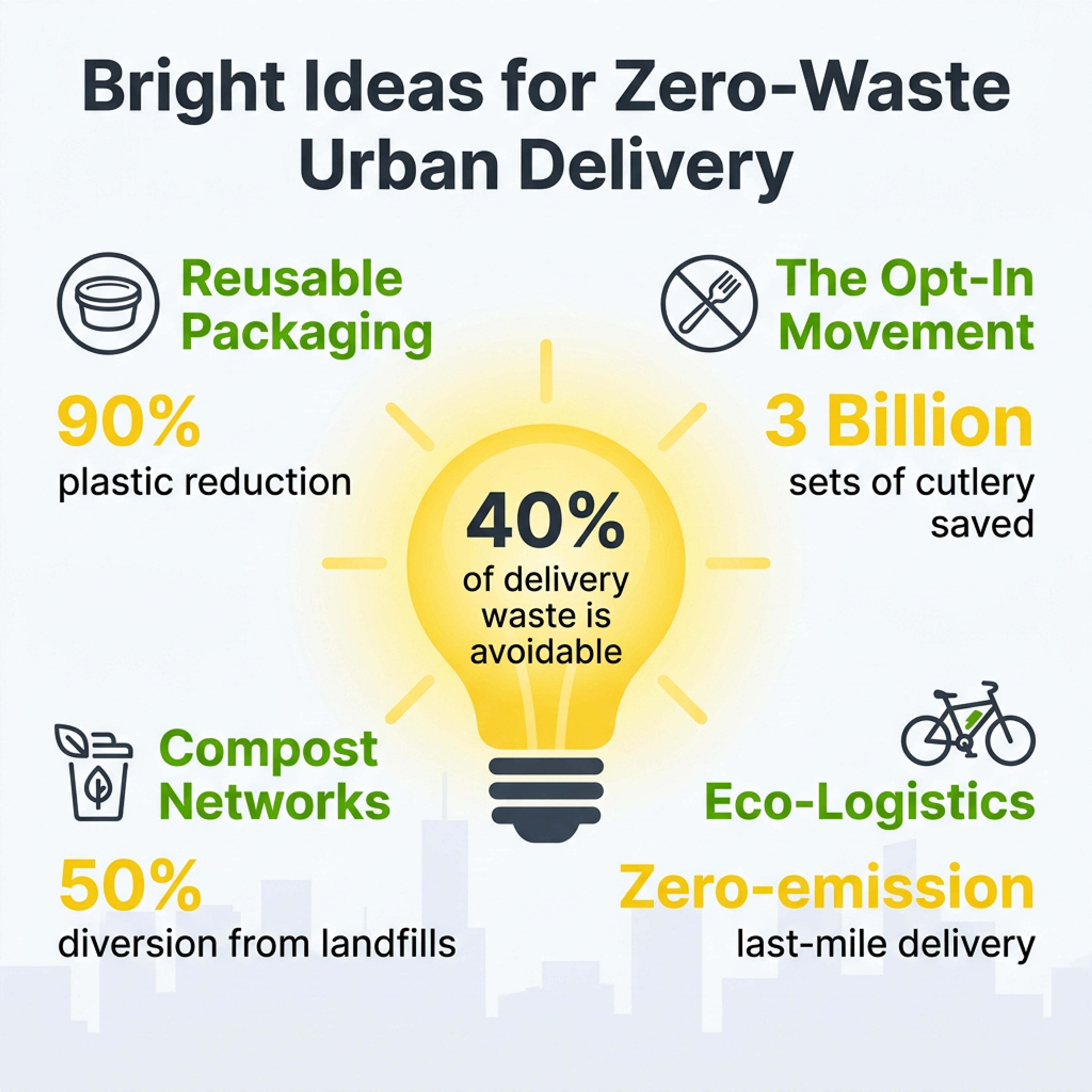 A light bulb infographic centered on a core idea with supporting insights.