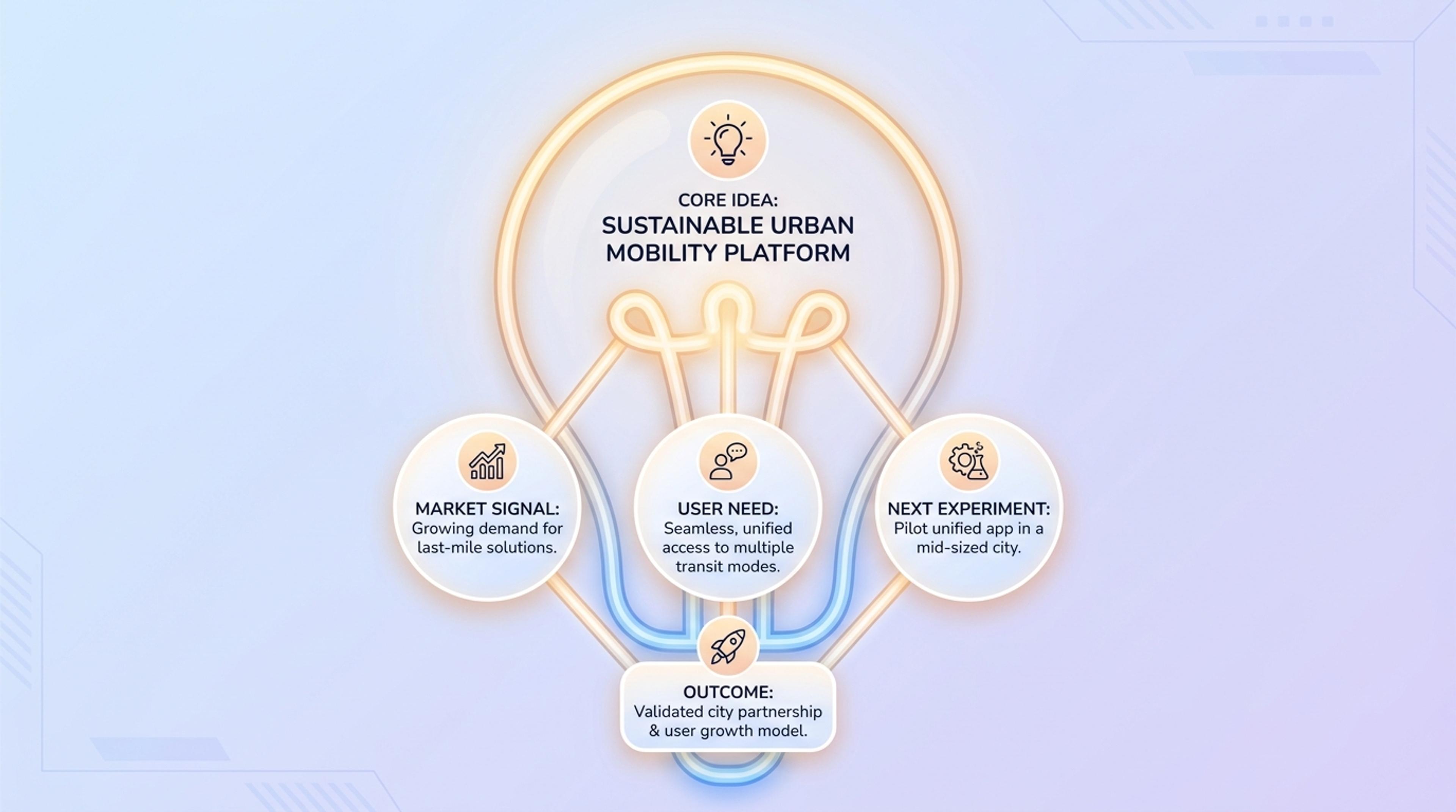 Business innovation light bulb infographic