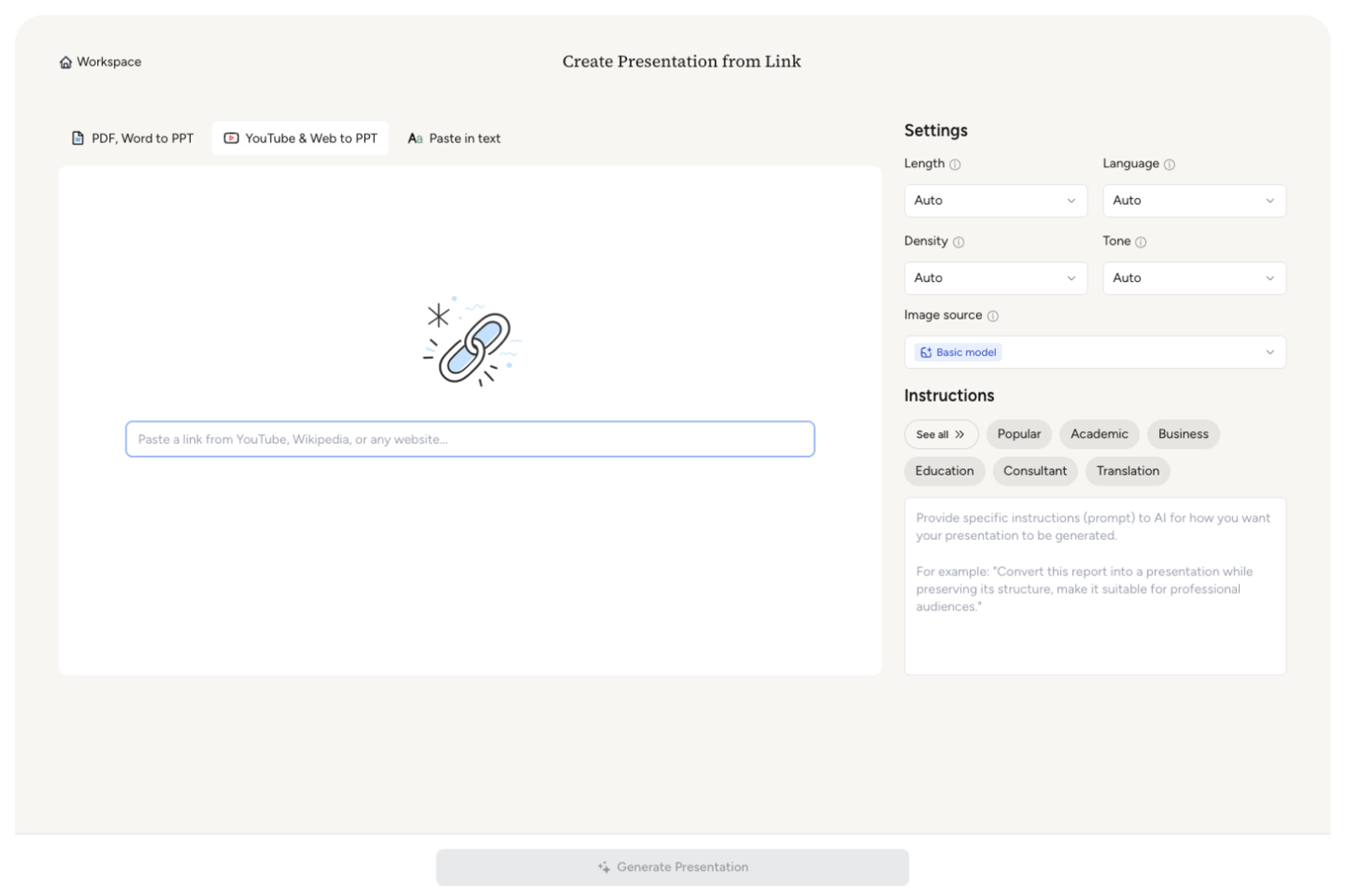 Idikit ang link ng tutorial video