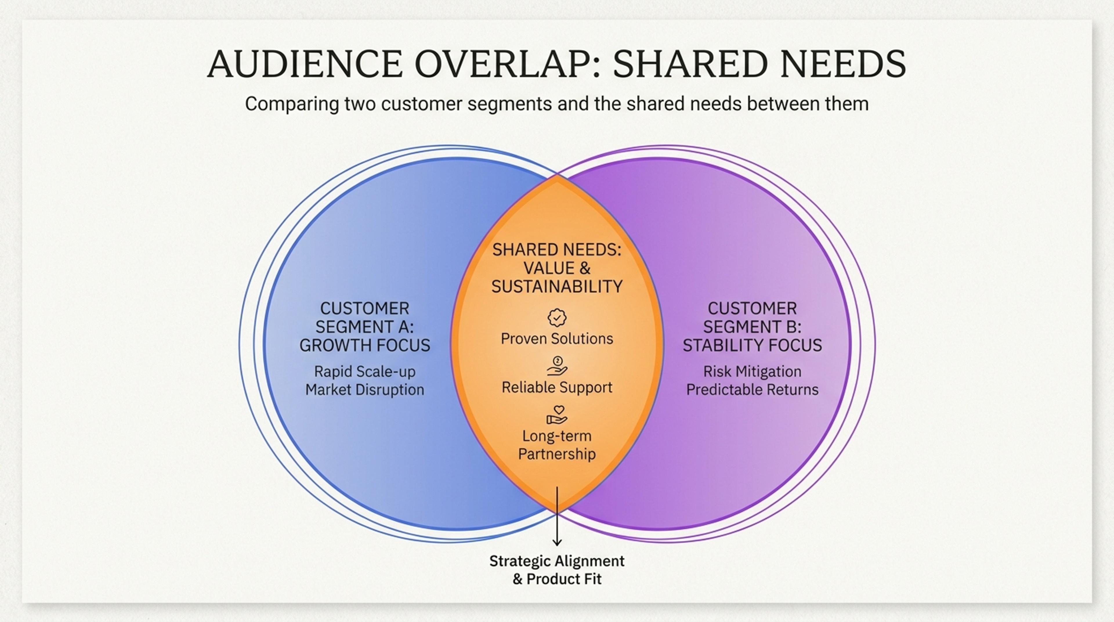 Audience Overlap Venn diagram examples for comparison decks