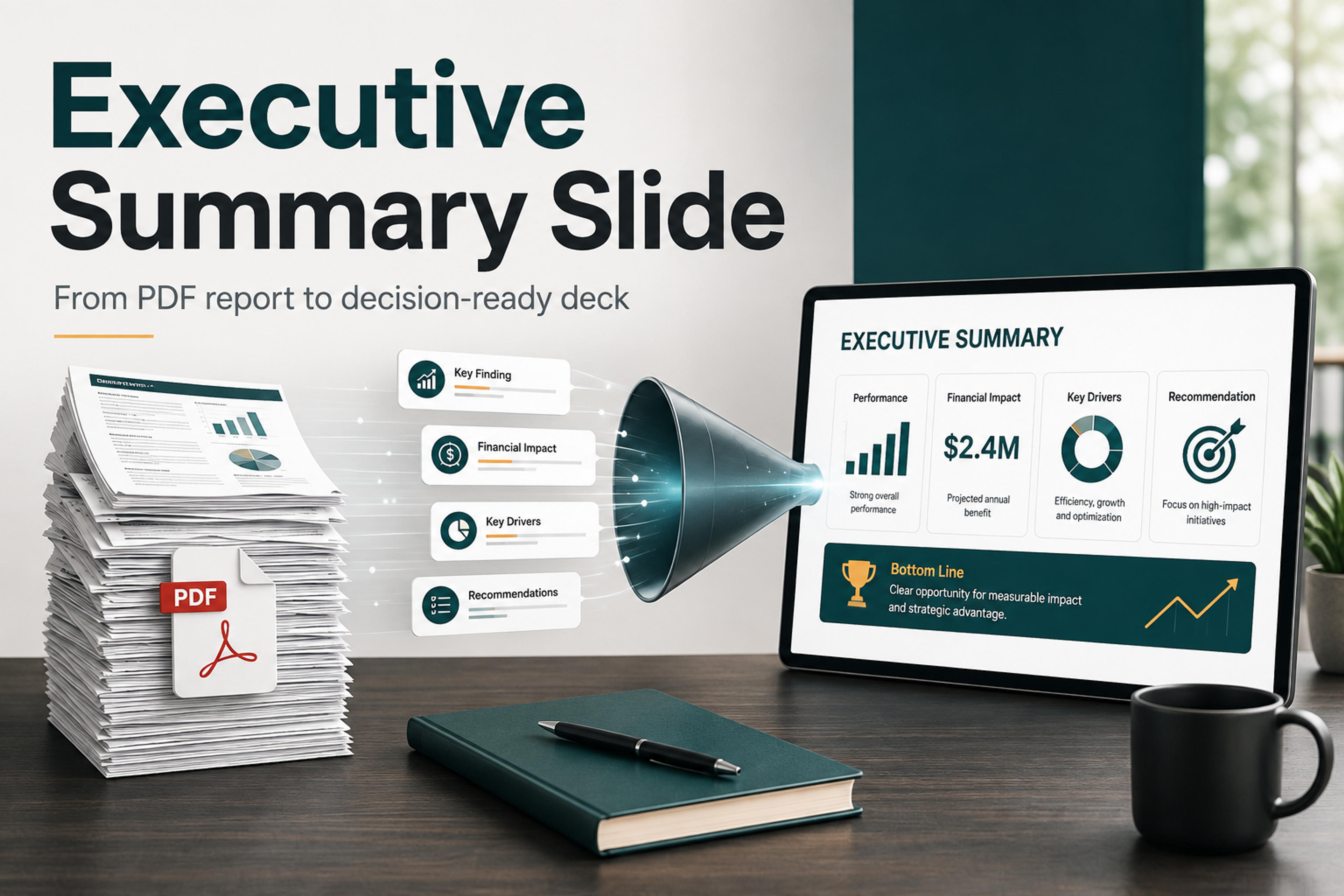 How to Create an Executive Summary Slide from a Long PDF Report