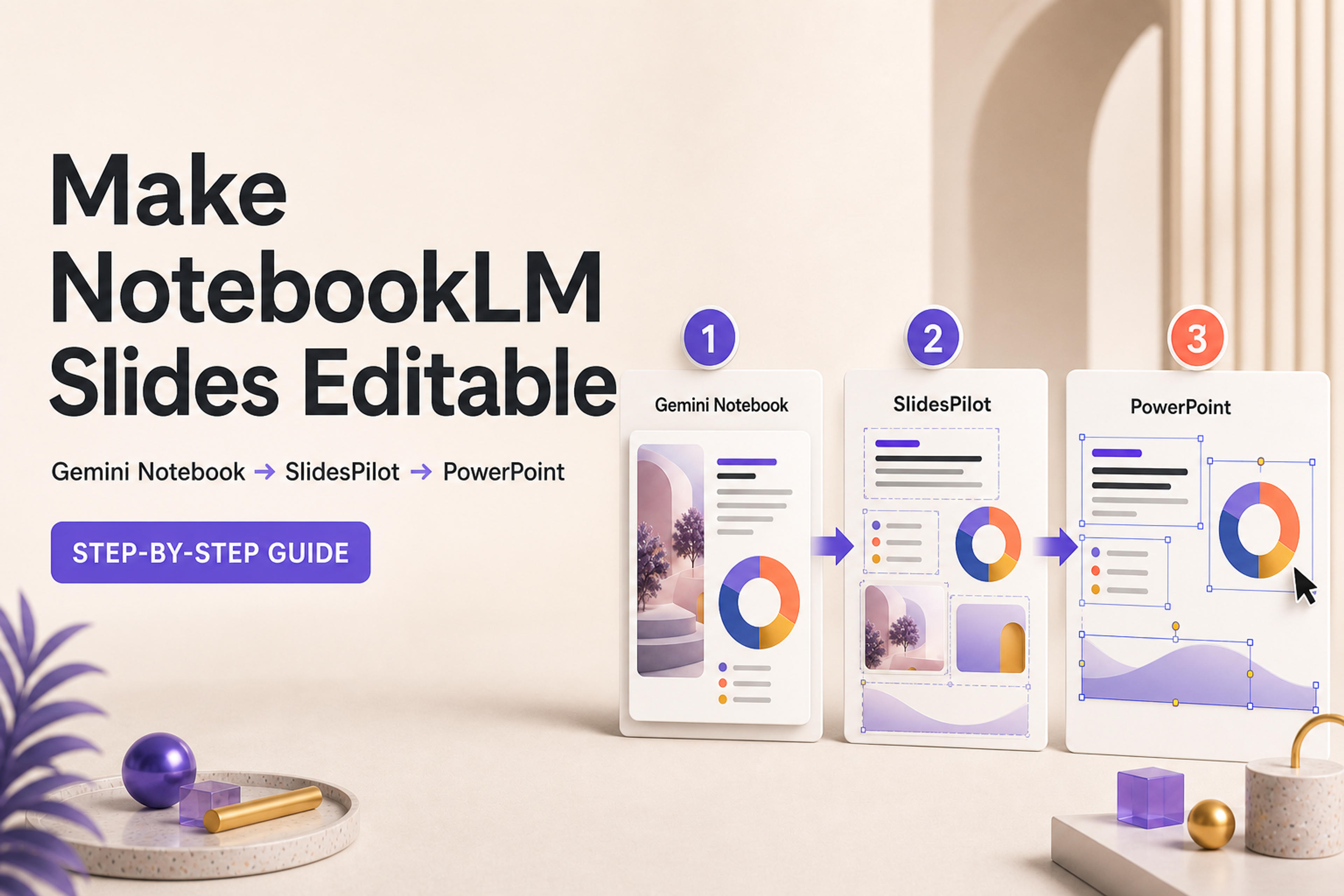 NotebookLM (Gemini Notebook) 슬라이드를 PPT 에서 편집 가능하게 만드는 방법