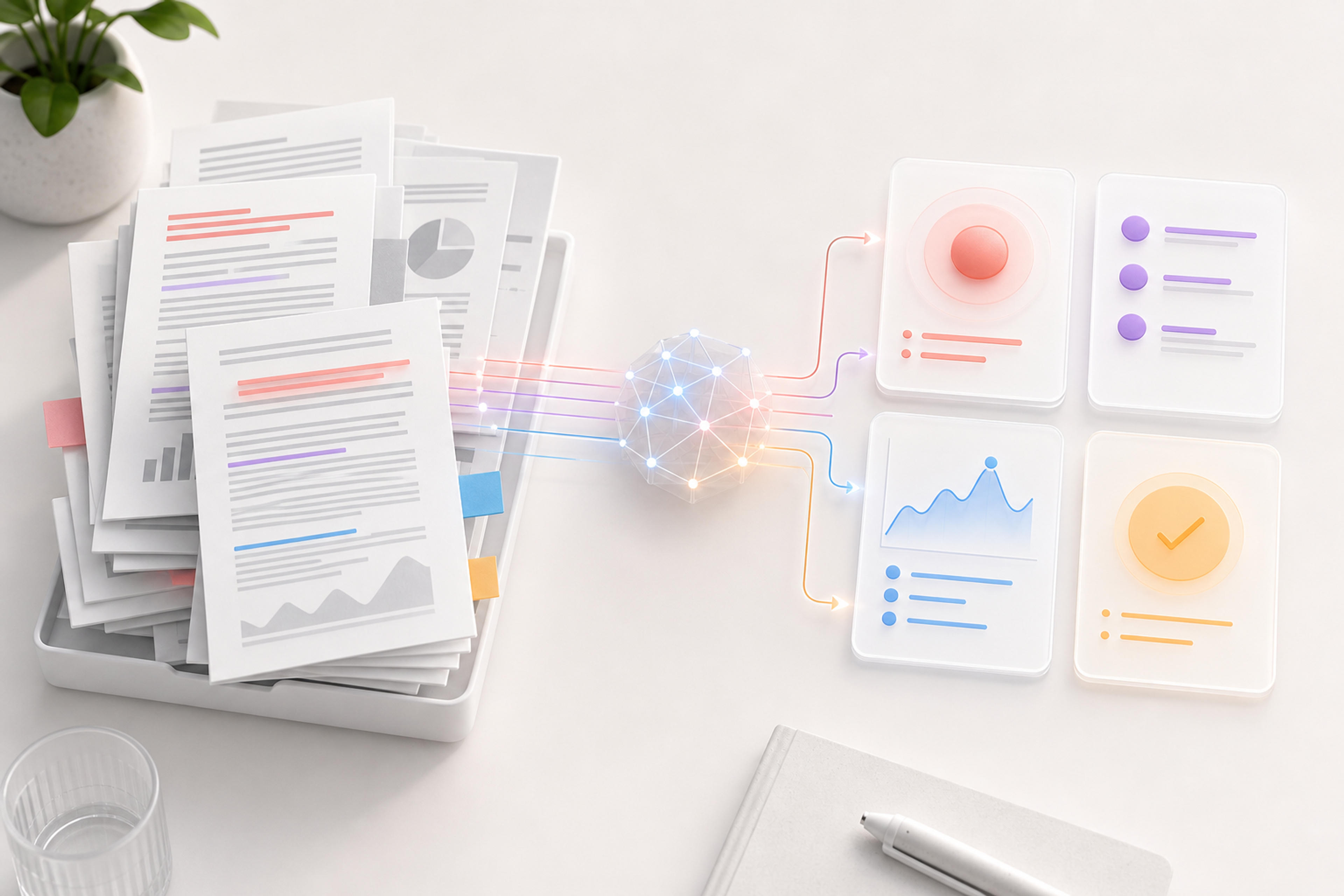 Source documents distilled into clear presentation insights