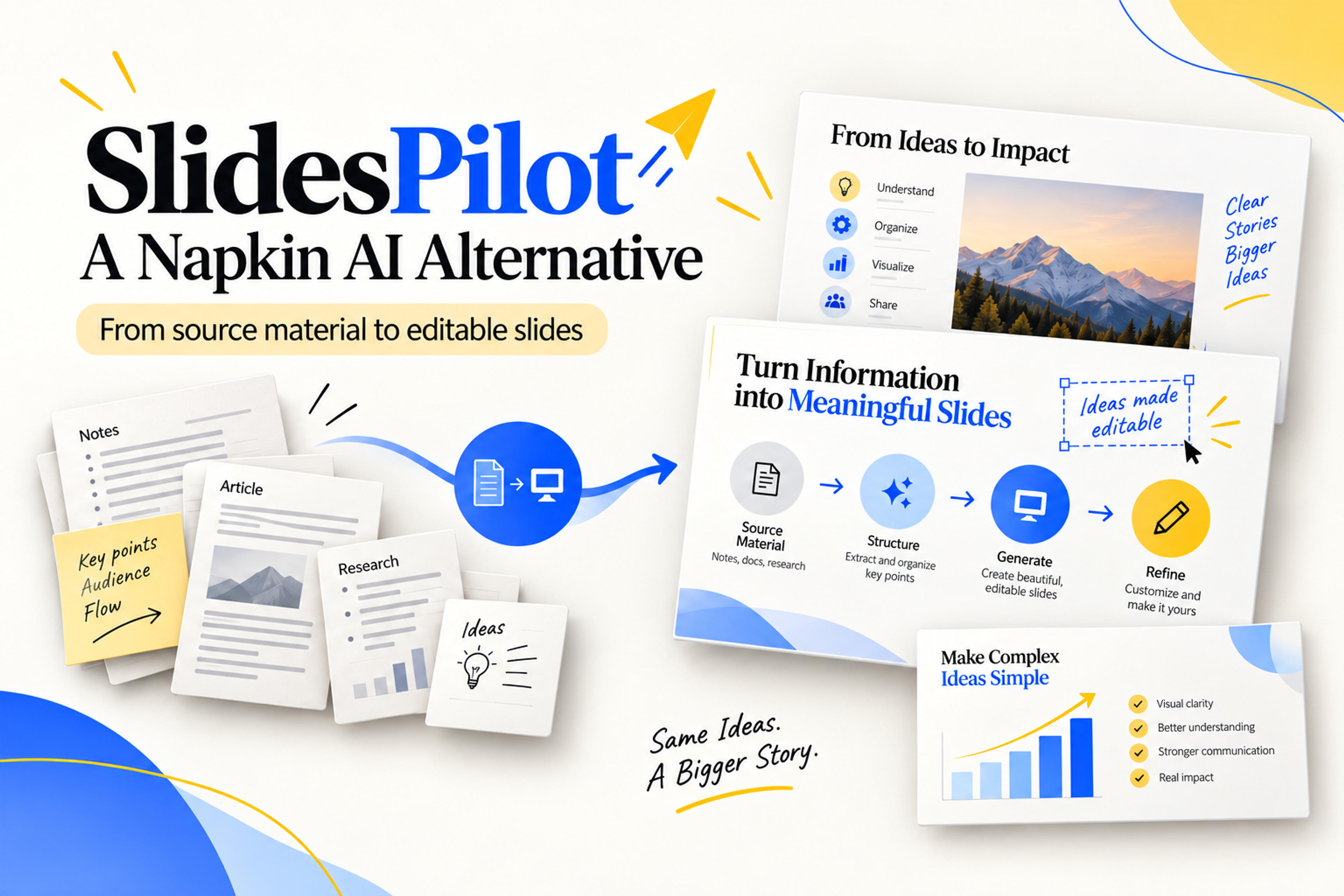 SlidesPilot: Alternativa k Napkin AI pro upravitelné prezentace