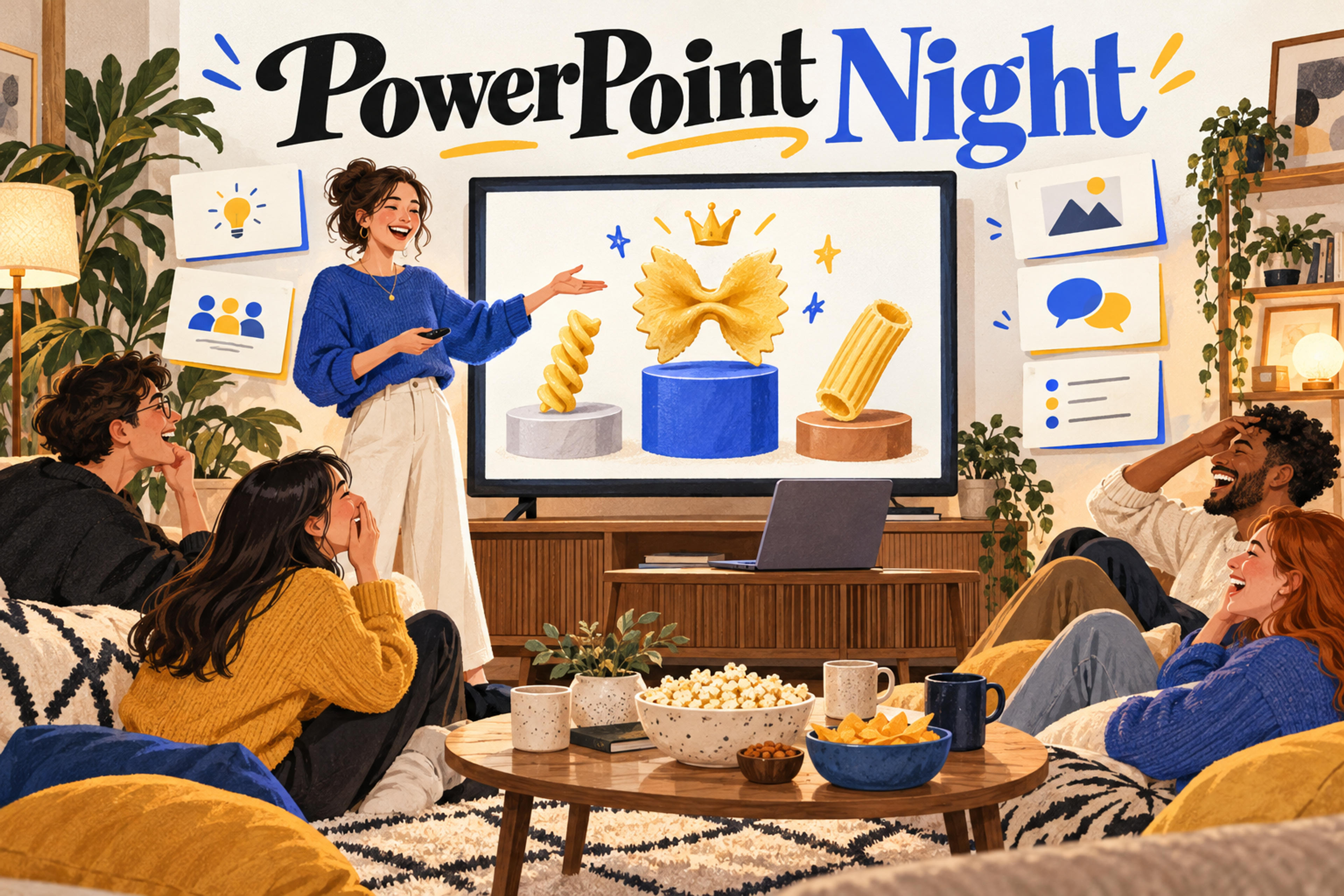 100 PowerPoint Night Ideas with Ready-to-Use Slide Outlines